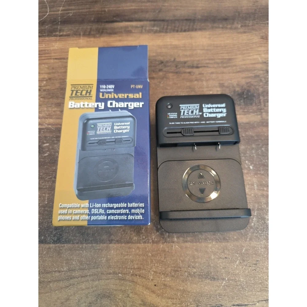 Premium Tech Professional Universal Battery Charger USB Charging Port New in Box